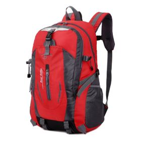 Oulylan Outdoor Sports Backpacks Camping Hiking Backpacks Sports Bag Mountaineering Bag Waterproof Climbing Backpacks Men Women (Color: Red)