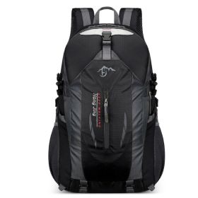 Oulylan 40L Outdoor Hiking Backpack Men Sports Climbing Bag Mochila Camping Mountaineering Bag Travel Trekking Rucksack (Color: Black)