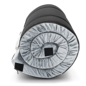 Foldable Lightweight Memory Camping Mattress (Color: GRAY, size: 72" x 25" x 2.5")