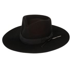 Byron Bay Wool Felt Hat (Color: Black, size: Large/Extra Large)