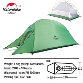 Naturehike Cloud Up to 3 People Tent Ultralight (Color: 1 Person Green)