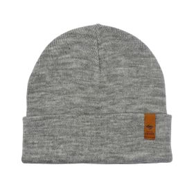 Portland Acrylic Beanie Hat (Color: GRAY)