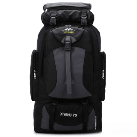 70L Hiking Camping Backpack (Color: Black)