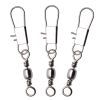 Fishing Barrel Swivel 100pcs Interlock Snap Connector Solid Ring Swivels