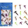 Insects Flies Fly Fishing Lures Bait High Carbon Steel Hook Fish Tackle With Super Sharpened Hook,12pcs/Set  Assorted Varieties
