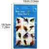 Insects Flies Fly Fishing Lures Bait High Carbon Steel Hook Fish Tackle With Super Sharpened Hook,12pcs/Set  Assorted Varieties