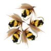 5/10/25pcs Artificial Bumblebee Fly Fishing Lures Trout