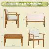 Patio Furniture 4 Piece Outdoor Acacia Wood