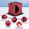 Portable 2 Person Ice Shanty with Insulated Cotton Padded Walls