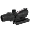 4X32 Hunting Riflescope Real Fiber Optics Green Red Dot Illuminated Etched Reticle Tactical Optical Sight