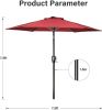 7.5 ft Patio Umbrella with Center Pole