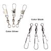 Fishing Barrel Swivel 100pcs Interlock Snap Connector Solid Ring Swivels