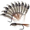 Black Back Rabbit Ear Wire Nymph Flies Trout Fly, Freshwater Saltwater   5-30Pcs