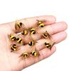 5/10/25pcs Artificial Bumblebee Fly Fishing Lures Trout