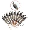 Black Back Rabbit Ear Wire Nymph Flies Trout Fly, Freshwater Saltwater   5-30Pcs