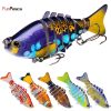 Hard Plastic 3D Bionic Eyes Freshwater Saltwater Bass Top Water Jointed Fish Lures