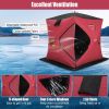 Portable 2 Person Ice Shanty with Insulated Cotton Padded Walls
